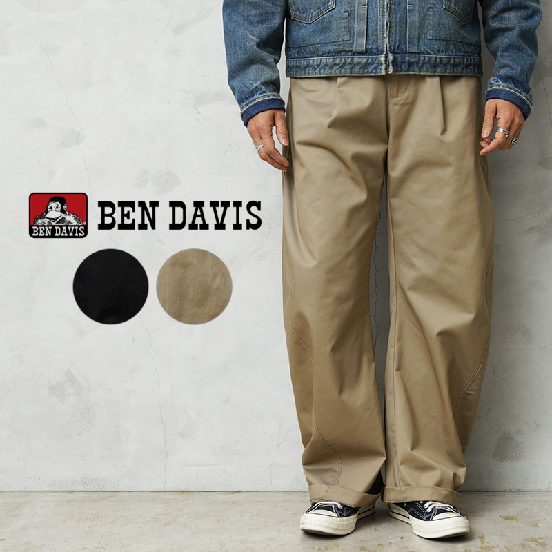 【即日出荷対応】BEN DAVIS ベンデイビス ND-26380038 CURVE BAGGY WORK PANTS カーブ バギー ワークパンツ【キャンペーン対象外】【T】