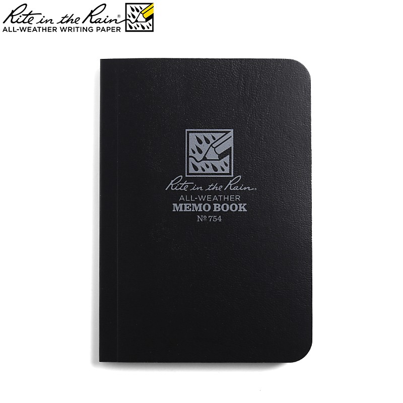 ★カートで割引対象品★【即日出荷対応】【ネコポス便対応】Rite In the Rain ライトインザレイン 米軍使用 防水タクティカルメモブック 754 BLACK【T】