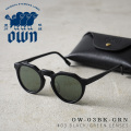 【即日出荷対応】OWN オウン OW-03BK-GRN #03 BLACK / GREEN ボストンタイプ ブラックフレーム グリーンレンズ サングラス【キャンペーン対象外】【T】