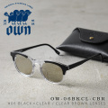 【即日出荷対応】OWN オウン OW-06BKCL-CBR #06 BLACK×CLEAR / CLEAR BROWN ボストン ヴィンテージシェード 2トーンフレーム クリアサングラス【キャンペーン対象外】【T】