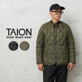 ★カートで割引対象品★TAION タイオン TAION-101ALSZML-1 MILITARY LINE ソフトシェル VネックWジップ ダウンジャケット【D2】【Sx】【T】