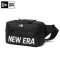 ★只今10％OFF★【即日出荷対応】NEW ERA ニューエラ 12108396 スクエア ウエストバッグ 7L プリントロゴ ブラック×ホワイト【Sx】【T】