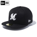 ★只今10％OFF★【メーカー取次】NEW ERA ニューエラ NPB 59FIFTY 千葉ロッテマリーンズ ブラック キャップ 14525192【R】