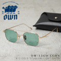 【即日出荷対応】OWN オウン OW-13GD-LGRN #13 GOLD TITANIUM / LIGHT GREEN（3310） チタン メタルフレーム グリーンレンズ サングラス【キャンペーン対象外】【T】