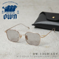 【即日出荷対応】OWN オウン OW-13GD-LGY #13 GOLD TITANIUM / LIGHT GREY チタン メタルフレーム グレーレンズ サングラス【キャンペーン対象外】【T】