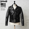【即日出荷対応】☆ポイント10倍☆Schott ショット USA LINE 618HH ホースハイド ダブルライダース レザージャケット MADE IN USA【25】【キャンペーン対象外】【T】