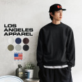 LOS ANGELES APPAREL ロサンゼルスアパレル HF07GD 14oz ガーメントダイ ヘビーフリース クルーネック プルオーバー スウェットシャツ MADE IN USA【T】