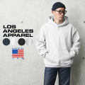 ★カートで割引対象品★LOS ANGELES APPAREL ロサンゼルスアパレル HF09 14oz ヘビーフリース フード付きプルオーバー スウェットシャツ MADE IN USA【T】