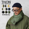 ★カートで割引対象品★TAION タイオン TAION-R201ML-1 MILITARY LINE リバーシブル ダウン×ボア マフラー【C7】【Sx】【T】