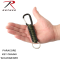 ★カートで割引対象品★【ネコポス便対応】ROTHCO ロスコ パラシュートコード キーホルダーW/CARABINER OD/BLACK【T】