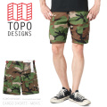 ☆大幅割引中☆【即日出荷対応】TOPO DESIGNS トポデザイン CARGO SHORTS カーゴショーツ / BDUショートパンツ WOODLAND CAMO ミリタリーファッション【T】