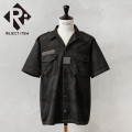 リジェクト 訳あり品 実物 USED フランス軍 チャドシャツ 半袖 デザートカモ BLACK染め【キャンペーン対象外】【I】