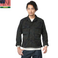 実物 新品 米軍 BDU WOODLAND CAMO ジャケット BLACK染め ミリタリージャケット 米軍放出品 ミリタリーファッション 軍服【キャンペーン対象外】【I】