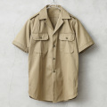 実物 新品 デッドストック ギリシャ軍 ショートスリーブ チノシャツ カーキ【キャンペーン対象外】【I】ミリタリー