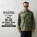 WAIPER.inc 米軍 1940's U.S.ARMY M-43 HBT コンバットジャケット ワッペン【WP1050B】【キャンペーン対象外】【T】