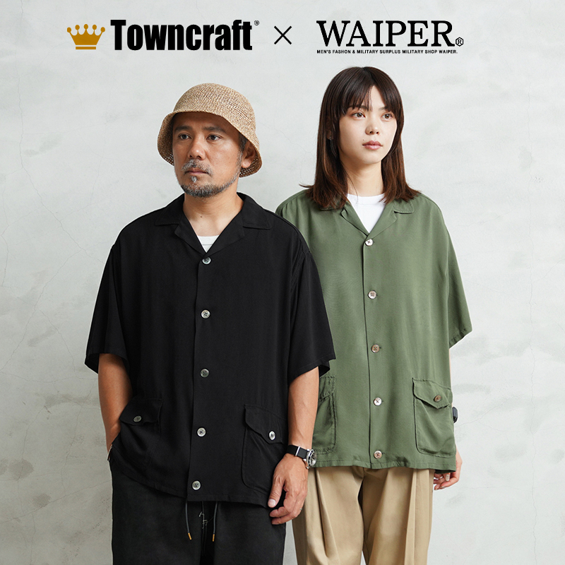 【即日出荷対応】WAIPER×TOWN CRAFT TC25S013WP Rayon Beach Shirts レーヨンビーチシャツ【キャンペーン対象外】【T】