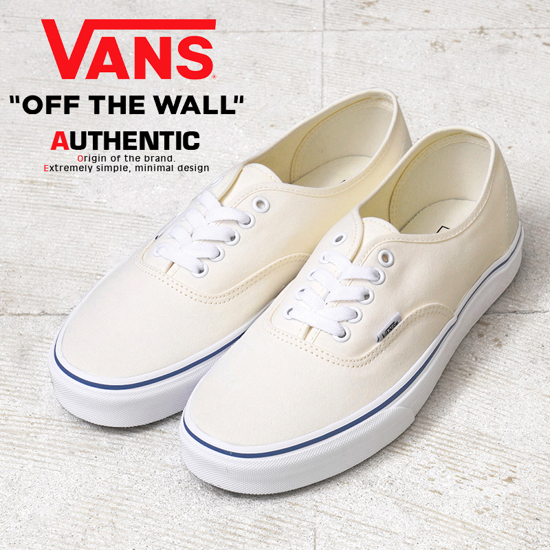 VANS ヴァンズ VN000EE3WHT AUTHENTIC スニーカー WHITE USA企画【キャンペーン対象外】【T】