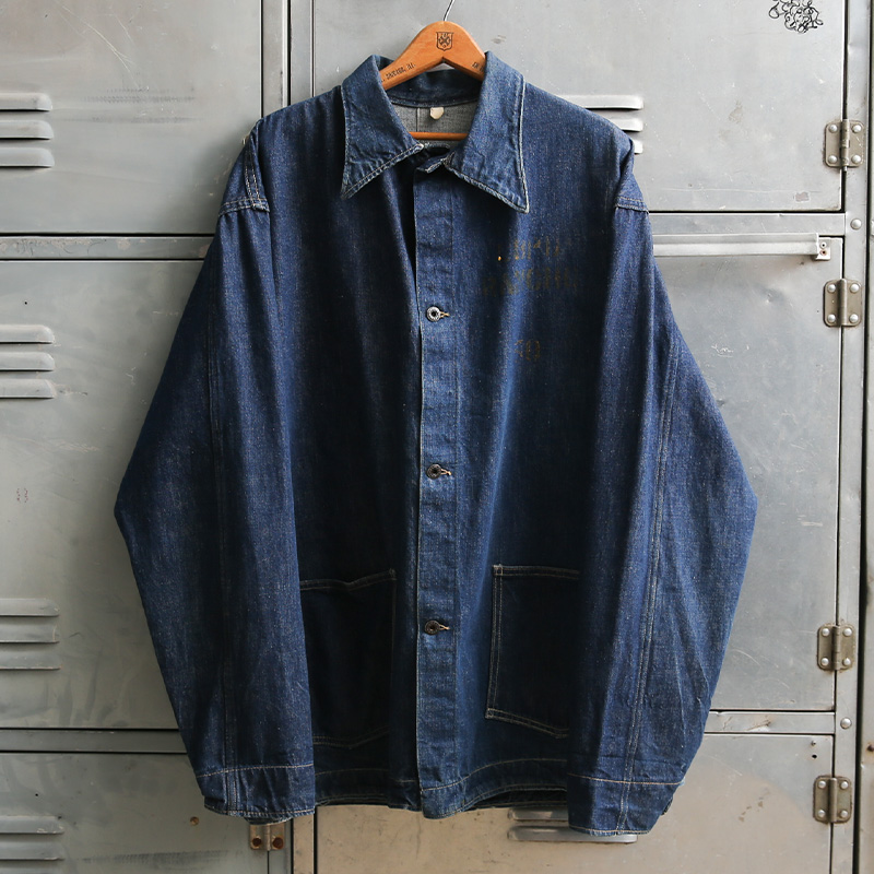 1930-1940s Prison Issue デニムチョアジャケット with Donut buttons about サイズ50【T】【キャンペーン対象外】