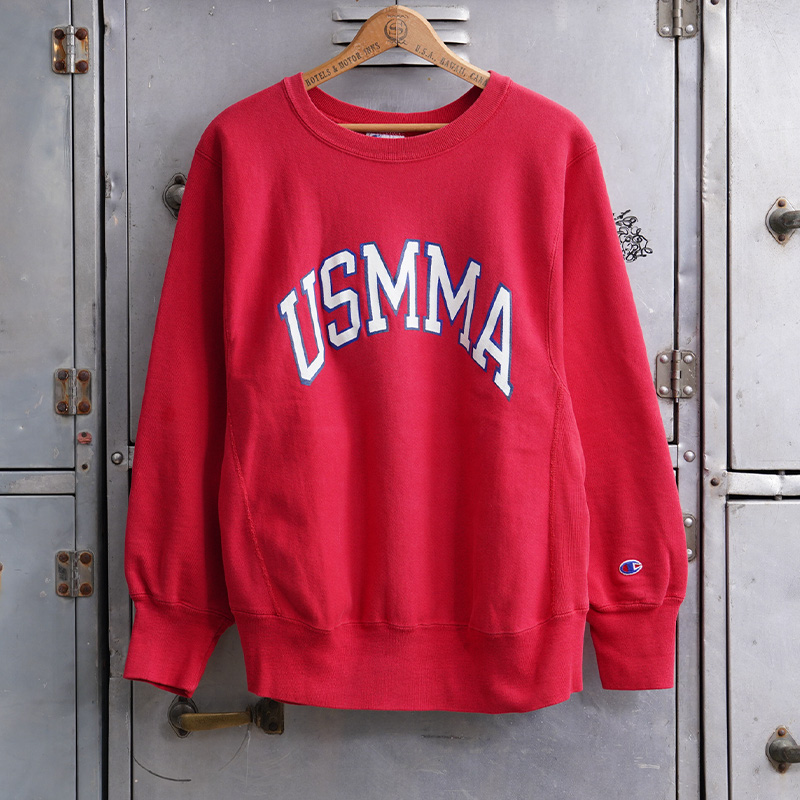 1980s USMMA Champion REVERSE WEAVE プリント クルーネックスウェット MEDIUM【T】【キャンペーン対象外】
