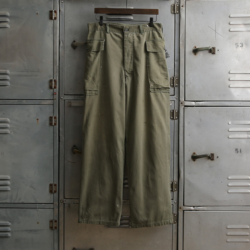 WW2 U.S.ARMY M-1943 HBT 13スターボタン カーゴパンツ【T】【キャンペーン対象外】