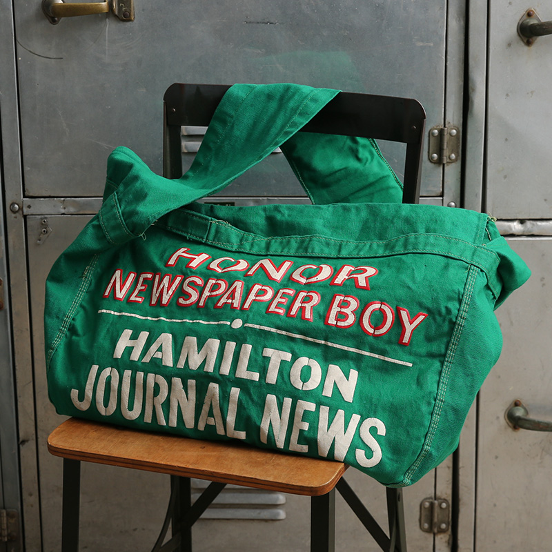 1960s HONOR NEWSPAPER BOY Hamilton Journal News キャンバス ニュースペーパーバッグ デッドストック【T】【キャンペーン対象外】