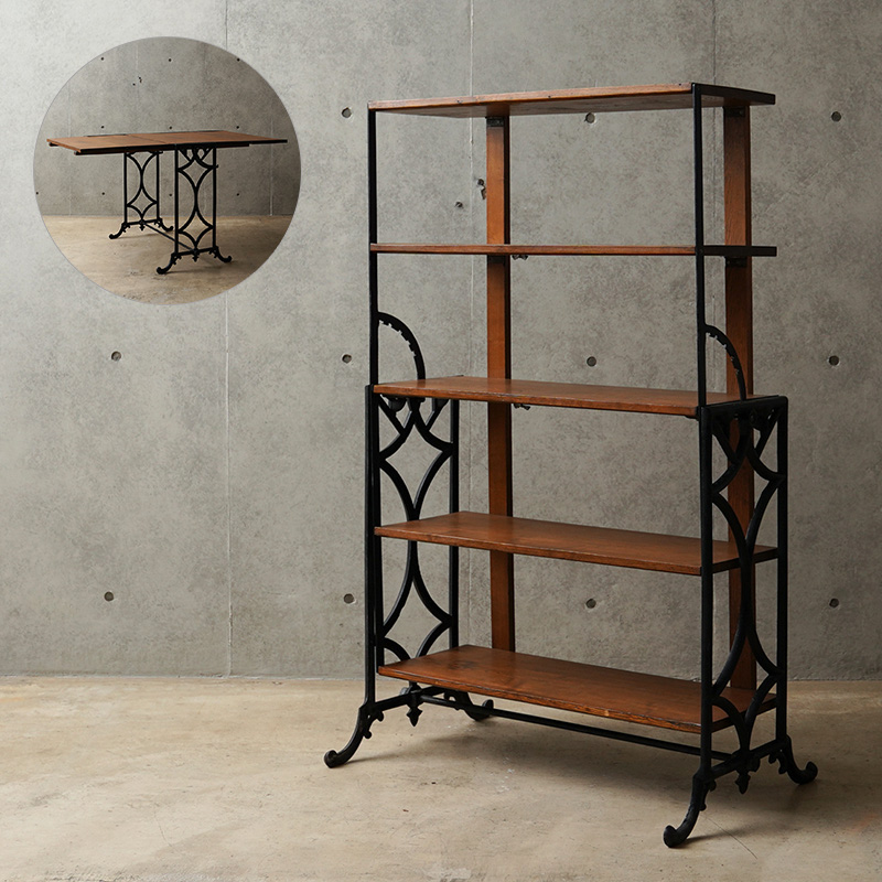 1890s U.S. Antique The Combination Table Co. Metamorphic Baker's ラック＆テーブル【40】【T】【キャンペーン対象外】