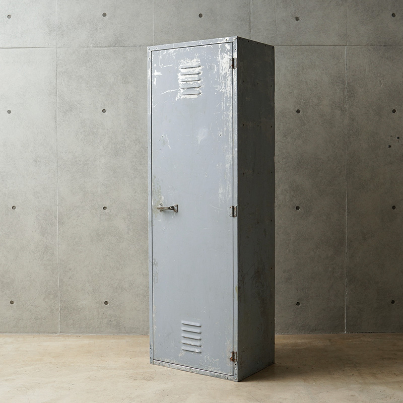 1940s US NAVY ALUMINUM SINGLE LOCKER ヴィンテージ アルミ シングルロッカー【29】【T】【キャンペーン対象外】