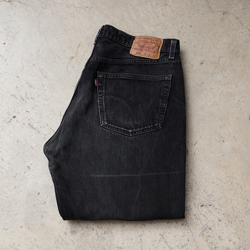 Levi's 501 ブラックデニムパンツ Made in USA W38【T】【キャンペーン対象外】