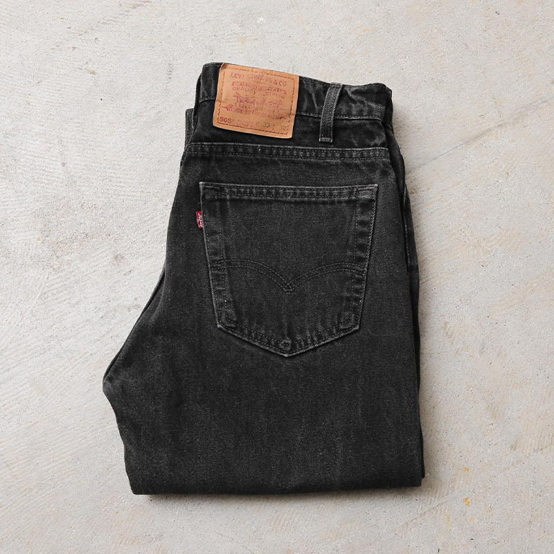 1990s Levi's 505 Black Denim Pants MADE IN USA W33【T】【キャンペーン対象外】