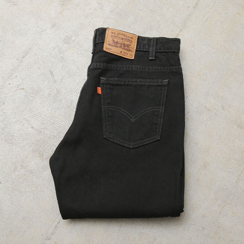 1990s Levi's 517 ブラックデニムパンツ Made in USA W36【T】【キャンペーン対象外】