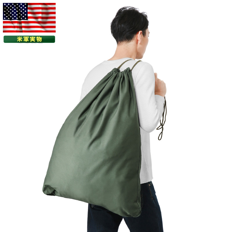 実物 新品 米軍 コットンサテン ランドリーバッグ REJECT バラックバッグ 米軍放出品【キャンペーン対象外】【T】ミリタリー