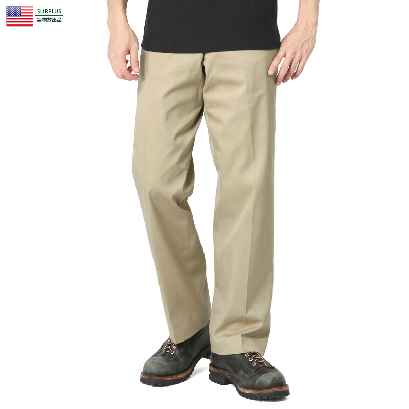 実物 新品 米軍 CREIGHTON社製 チノトラウザーズ KHAKI ミリタ チノパンツ 米軍放出品 通販 ミリタリーファッション 軍パン 軍服【キャンペーン対象外】【T】