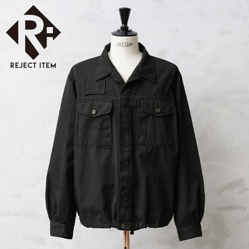リジェクト 訳あり品 実物 新品 デッドストック チェコ軍 フライフロント ワークシャツ BLACK染め【キャンペーン対象外】【I】 ミリタリー