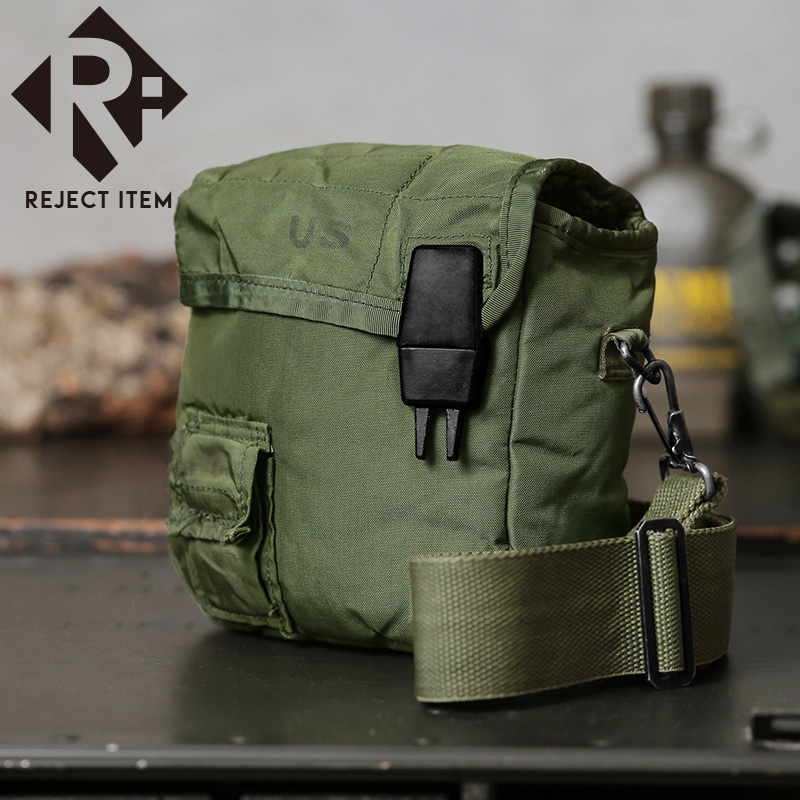 リジェクト 訳あり品 実物 USED 米軍 2QT ウォーターキャンティーンカバー ショルダーバッグ OLIVE【キャンペーン対象外】【I】 ミリタリー