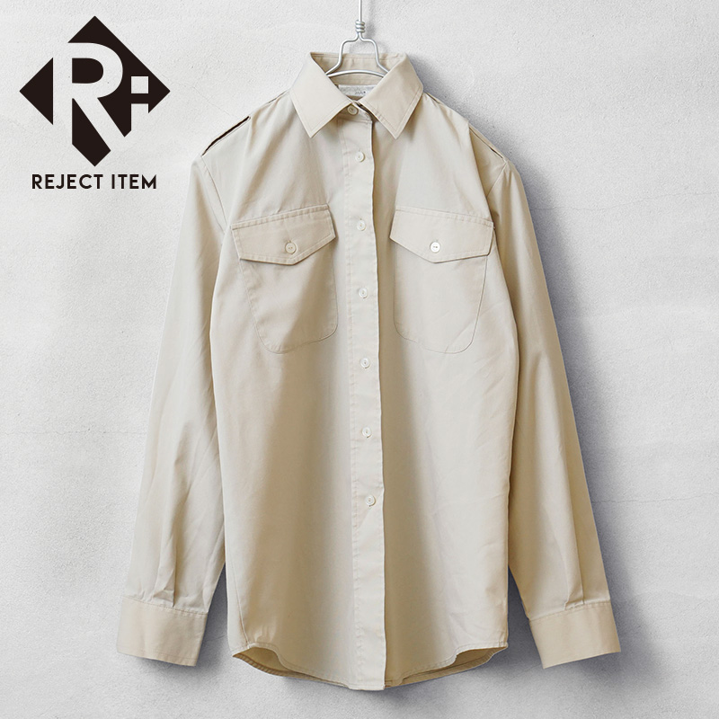 リジェクト 訳あり品 実物 USED イギリス軍 レディース FAWN ARMY ALL RANKS ロングスリーブ ワーキング ドレスシャツ【キャンペーン対象外】【I】 ミリタリー