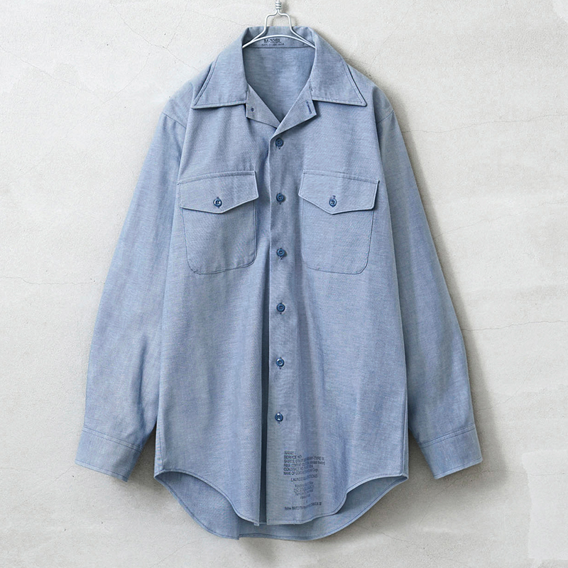 実物 新品 デッドストック 米軍 ユーティリティー シャンブレーシャツ【キャンペーン対象外】【I】ミリタリー