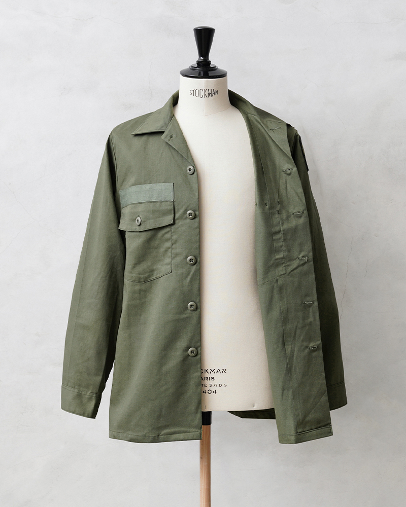 実物　米軍 ユーティリティーシャツ サバゲーSHIRTUTILITY 60s 米軍 U.S.ARMY コットンサテン ユーティリティシャツ