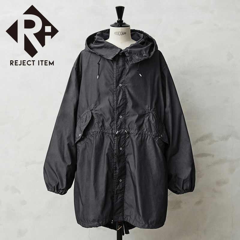 リジェクト 訳あり品 実物 新品 デッドストック 米軍 スノーカモ モッズコート BLACK染め【キャンペーン対象外】【T】 ミリタリー