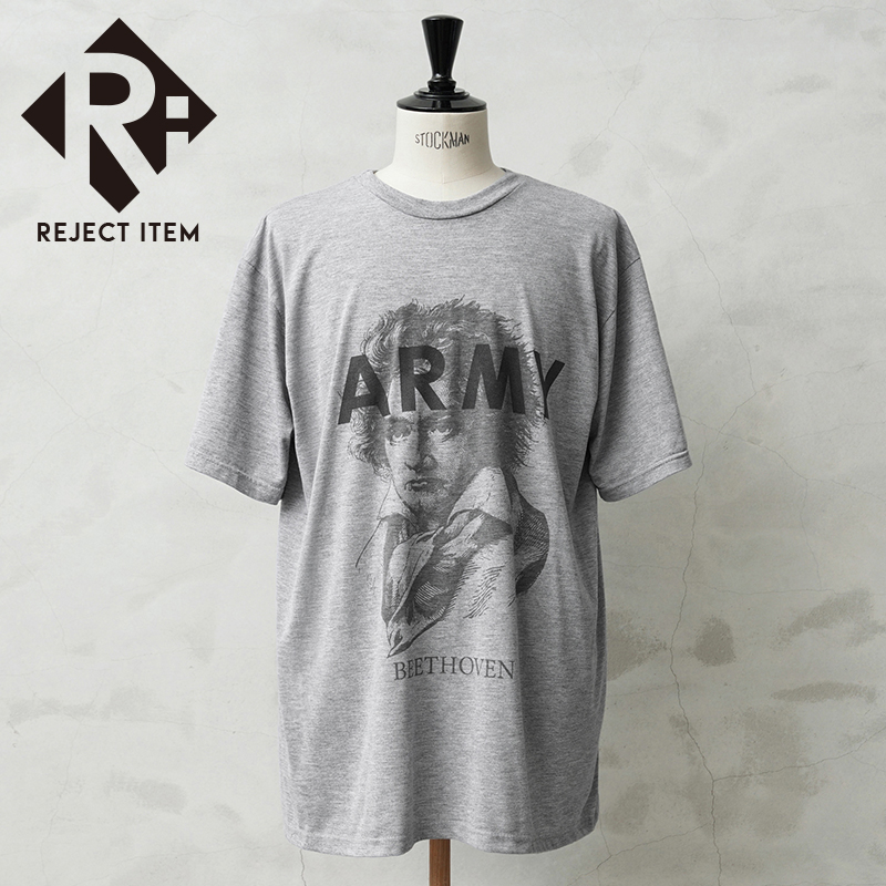 リジェクト 訳あり品 WAIPER.inc 実物 USED 米軍 リメイク BEETHOVEN ILLUSTRATED IPFU ARMY ショートスリーブ Tシャツ【キャンペーン対象外】【T】 ミリタリー