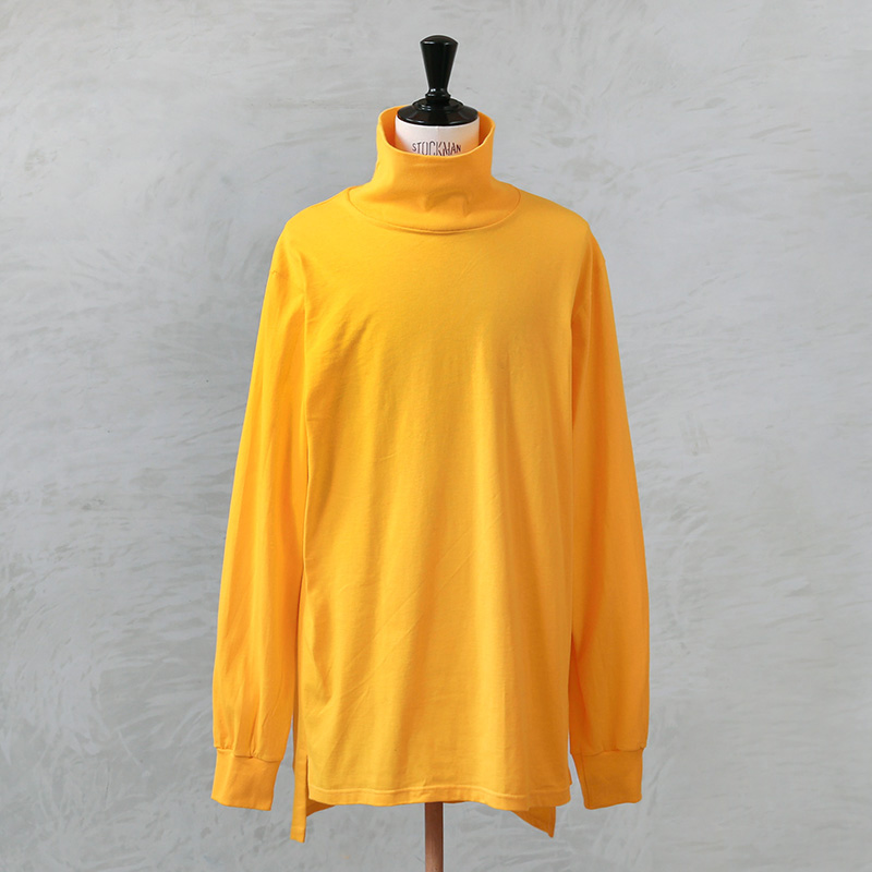 実物 新品 デッドストック 米軍 U.S.NAVY FLIGHT DECK CREWMAN’S タートルネック L/S Tシャツ イエロー【キャンペーン対象外】【I】ミリタリー