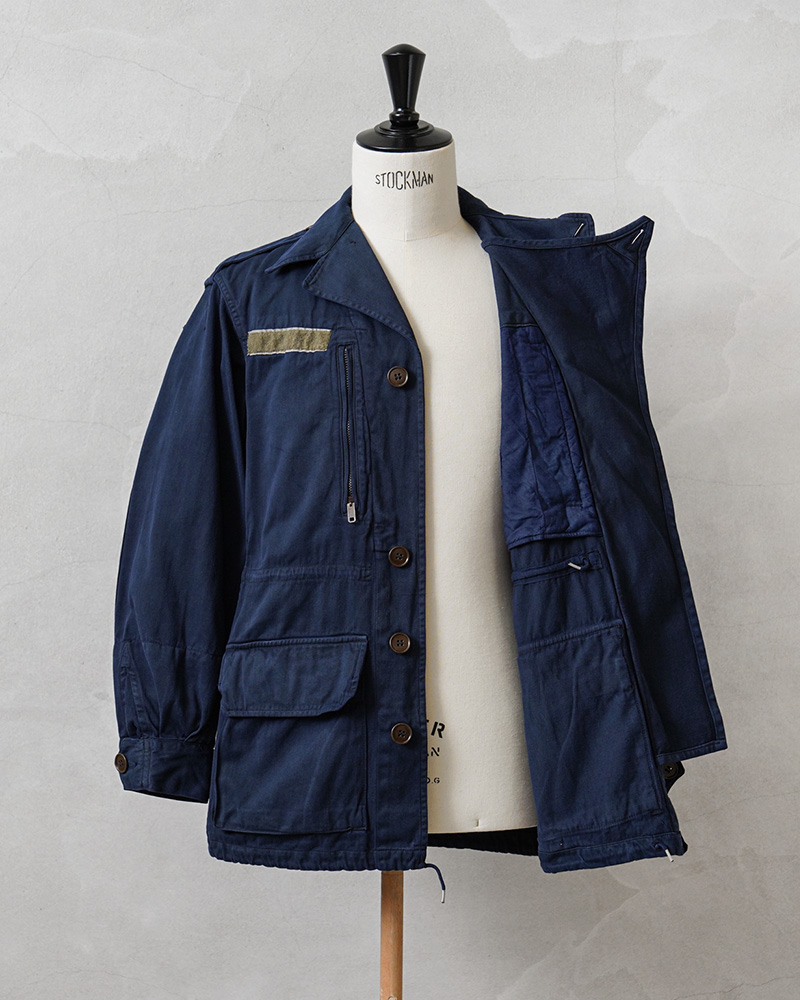 実物 USED フランス軍 M-64 ジャケット NAVY染め