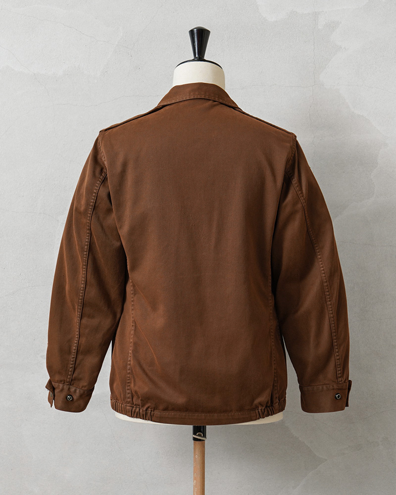【超暖！】フランス製100% SHEEP ファージャケット 実物 USED フランス軍 F-2 ジャケット BROWN染め