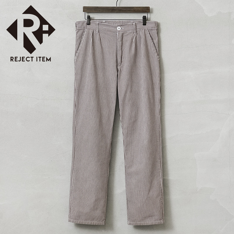 リジェクト 訳あり品 実物 USED オーストリア軍 シェフパンツ（コックパンツ）ギンガムチェック ブラウン【キャンペーン対象外】【I】