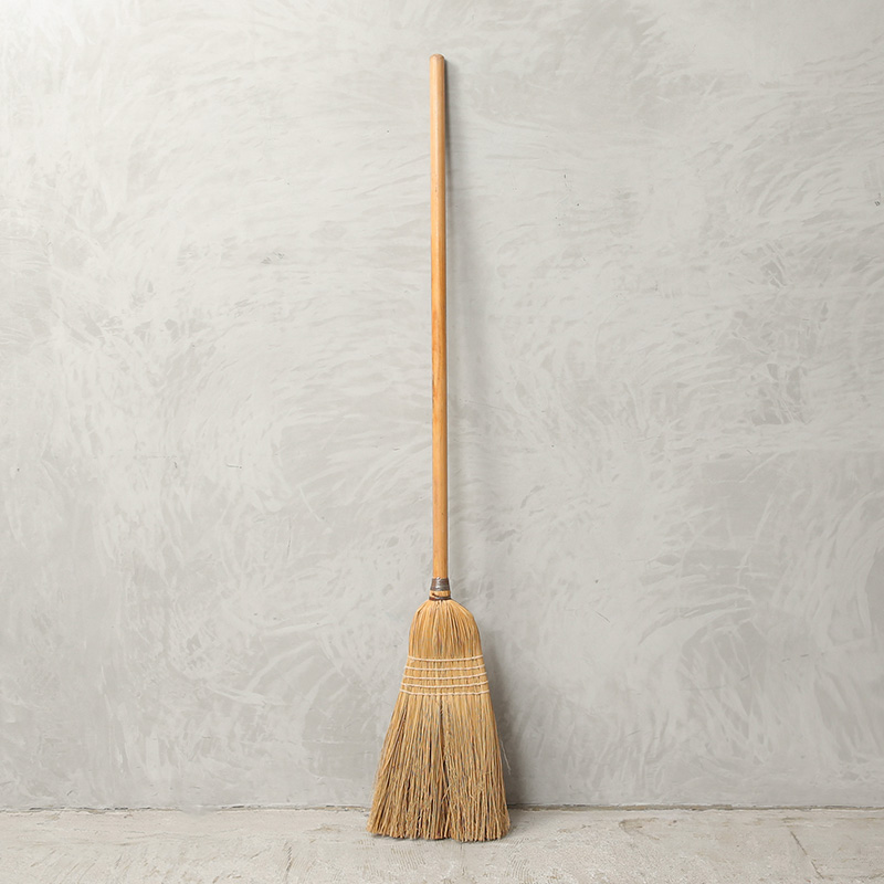 ★割引中15％OFF★USED 米軍放出 長柄 コーンファイバー アメリカンほうき WHITE【個別送料】【一部離島配送不可】【キャンペーン対象外】【I】