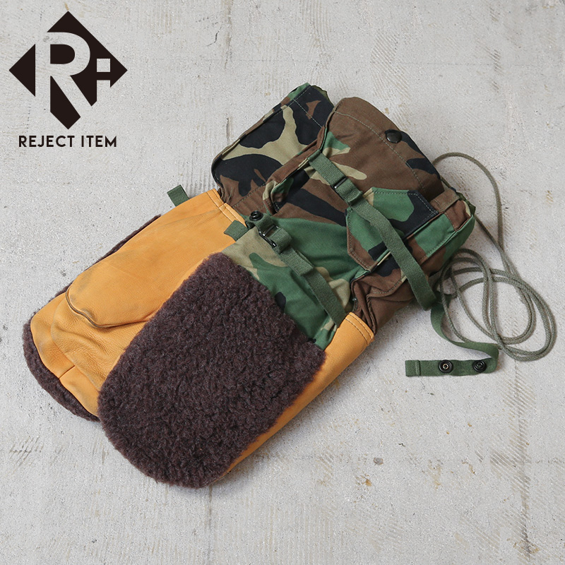 リジェクト 訳あり品 実物 USED 米軍 EXTREME COLD WEATHER ミトングローブ ライナーセット WOODLAND【キャンペーン対象外】【I】ミリタリー