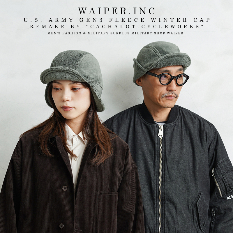 WAIPER.inc 米軍 Gen3 ウィンター フリース リメイク キャップ Remake by “CACHALOT cycleworks”【キャンペーン対象外】【T】
