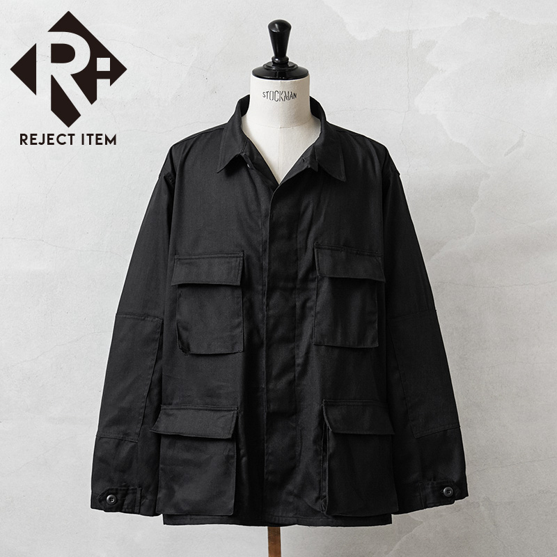 リジェクト 訳あり品 MADE IN USA 新品 米軍 BDU ジャケット 中期型タイプ ノンリップ BLACK【キャンペーン対象外】【I】