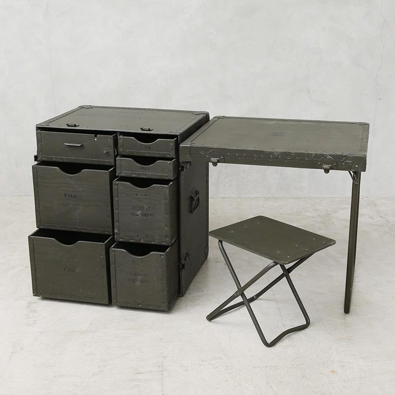 実物 USED 米軍 U.S.ARMY 米陸軍 フィールドデスク 中隊デスク BIT BIG（奥行長め）【キャンペーン対象外】【I】【K】【一部離島配送不可】