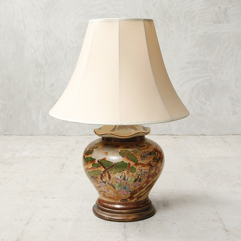 実物 USED 米軍 陶明造九谷焼 壺型 テーブルランプ【一部離島配送不可】【キャンペーン対象外】【T】ミリタリー