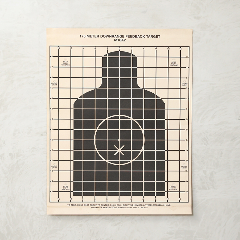 実物 新品 デッドストック 米軍 M16A2 ダウンレンジ フィードバック ターゲット BEIGE【キャンペーン対象外】【T】ミリタリー